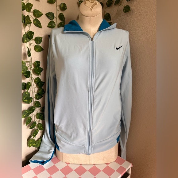 Vintage Women’s Nike Full Zip Hoodie Blue Size Medium - Picture 1 of 6